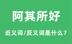 阿其所好的近义词和反义词是什么_阿其所好是什么意思?