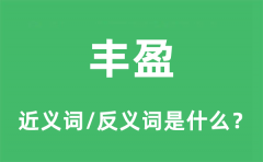 丰盈的近义词和反义词是什么_丰盈是什么意思?