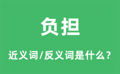 负担的近义词和反义词是什么_负担是什么意思?