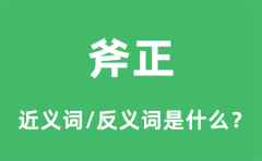 斧正的近义词和反义词是什么_斧正是什么意思?