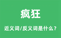疯狂的近义词和反义词是什么_疯狂是什么意思?