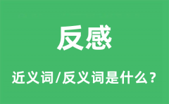 反感的近义词和反义词是什么_反感是什么意思?