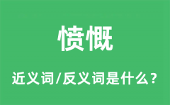 愤慨的近义词和反义词是什么_愤慨是什么意思?