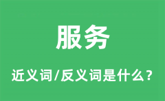 服务的近义词和反义词是什么_服务是什么意思?