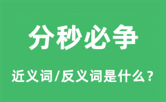 分秒必争的近义词和反义词是什么_分秒必争是什么意思?