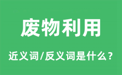 废物利用的近义词和反义词是什么_废物利用是什么意思?