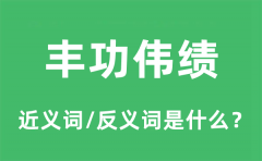 丰功伟绩的近义词和反义词是什么_丰功伟绩是什么意思?