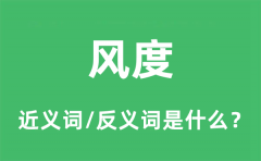 风度的近义词和反义词是什么_风度是什么意思?