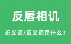 反唇相讥的近义词和反义词是什么_反唇相讥是什么意思?
