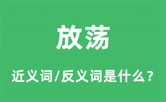 放荡的近义词和反义词是什么_放荡是什么意思?