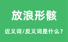 放浪形骸的近义词和反义词是什么_放浪形骸是什么意思?