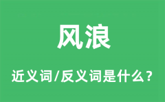 风浪的近义词和反义词是什么_风浪是什么意思?