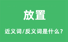 放置的近义词和反义词是什么_放置是什么意思?
