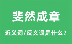 斐然成章的近义词和反义词是什么_斐然成章是什么意思?