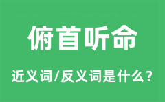 <b>俯首听命的近义词和反义词是什么_俯首听命是什么意思?</b>