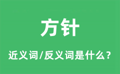 方针的近义词和反义词是什么_方针是什么意思?