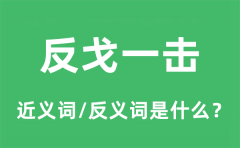 反戈一击的近义词和反义词是什么_反戈一击是什么意思?