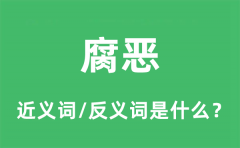 腐恶的近义词和反义词是什么_腐恶是什么意思?