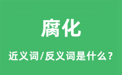 腐化的近义词和反义词是什么_腐化是什么意思?