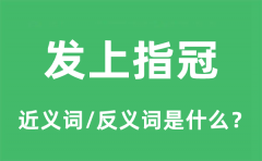 发上指冠的近义词和反义词是什么_发上指冠是什么意思?