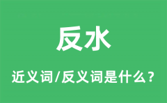 反水的近义词和反义词是什么_反水是什么意思?