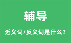 辅导的近义词和反义词是什么_辅导是什么意思?