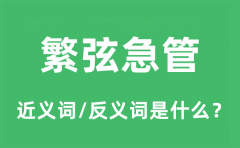 繁弦急管的近义词和反义词是什么_繁弦急管是什么意思?