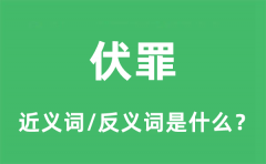 伏罪的近义词和反义词是什么_伏罪是什么意思?