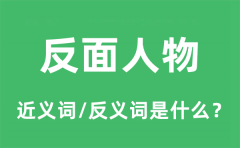 反面人物的近义词和反义词是什么_反面人物是什么意思?