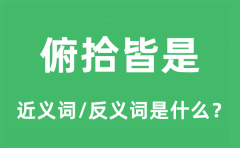俯拾皆是的近义词和反义词是什么_俯拾皆是是什么意思?