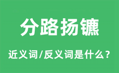 分路扬镳的近义词和反义词是什么_分路扬镳是什么意思?