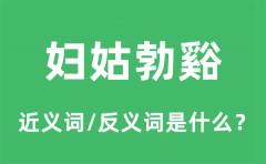妇姑勃谿的近义词和反义词是什么_妇姑勃谿是什么意思?