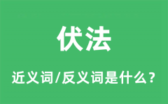 伏法的近义词和反义词是什么_伏法是什么意思?