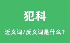 犯科的近义词和反义词是什么_犯科是什么意思?