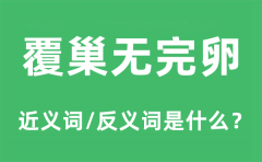 覆巢无完卵的近义词和反义词是什么_覆巢无完卵是什么意思?