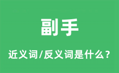 <b>副手的近义词和反义词是什么_副手是什么意思?</b>