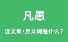 凡愚的近义词和反义词是什么_凡愚是什么意思?