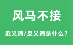 风马不接的近义词和反义词是什么_风马不接是什么意思?