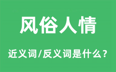风俗人情的近义词和反义词是什么_风俗人情是什么意思?