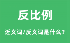 反比例的近义词和反义词是什么_反比例是什么意思?
