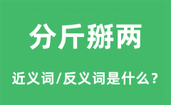 分斤掰两的近义词和反义词是什么_分斤掰两是什么意思?