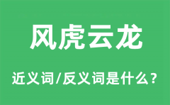 风虎云龙的近义词和反义词是什么_风虎云龙是什么意思?