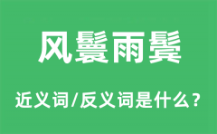 风鬟雨鬓的近义词和反义词是什么_风鬟雨鬓是什么意思?
