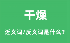 干燥的近义词和反义词是什么_干燥是什么意思?