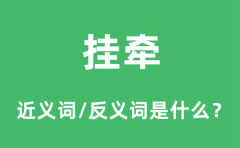 挂牵的近义词和反义词是什么_挂牵是什么意思?