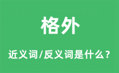 格外的近义词和反义词是什么_格外是什么意思?