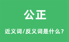 公正的近义词和反义词是什么_公正是什么意思?