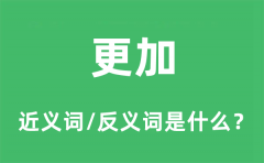 更加的近义词和反义词是什么_更加是什么意思?