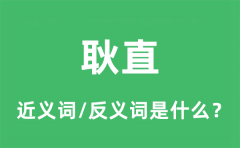 耿直的近义词和反义词是什么_耿直是什么意思?