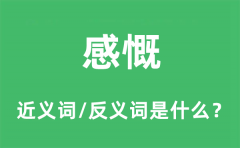 感慨的近义词和反义词是什么_感慨是什么意思?
